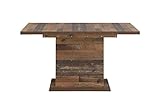 FORTE Clif Esstisch ausziehbar, Holzwerkstoff, Old-Wood Vintage 160-200 x 76,6 x 90