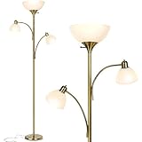 Stehleuchte, einstellbare Leselampe, Torchiere-Stehleuchte, Stehleuchte, einstellbarer Winkel stehend hohe Polenlampen, einfache Modeart stehende Lampe für Wohnzimmer, Schlafzimmer ( Color : Gold )