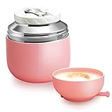 Thermobehälter für Essen 500ml Isolierbehälter Edelstahl Thermo Lunchbox Neuest Speisebehälter Babybrei mit Löffel Warmhaltebox Bleiben Suppe Heiß & Kalt für Schule Freien Bü