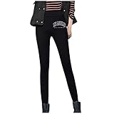 TUDUZ Winter Warme Leggings, Damen Dicke Samt Gefüttert Thermische Dehnbare Leggings, Hohe Taille Stretch Hose Trousers Pants(Q1,XXL)