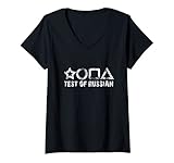 Damen Test der russischen JOPA Lustiges Zitat eines Eingeborenen T-Shirt mit V