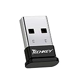 Bluetooth Adapter 4.0 EDR für PC, Techkey Bluetooth Dongle Bluetooth Stick für Laptop Desktop Kopfhörer Lautsprecher Headsets Tastaturen Mäuse usw. Kompatibel mit Windows 10/8/7/XP/V