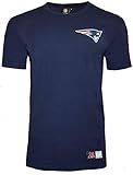 Majestic New England Patriots NFL Longline T-Shirt klein Logo M Navy