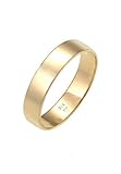 Elli PREMIUM Ring Damen Bandring Trauring Basic Hochzeit Paar in 585 Gelbg