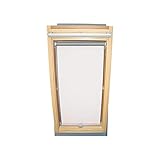 Rollo für VELUX Dachfenster THERMO Alu-Rückseite Dachfensterrollo für TYP GGL/GPL - 306 oder M06 - Farbe Weiß - mit Haltek