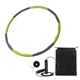 RAINYEAR Hoola Hoop, verstellbare Hula-Hoops für Gewichtsverlust, Massage-Fitness-Reifen mit gepolsterten, abnehmbares Design, professioneller gewichteter Übungsreifen für Erw