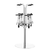 SLATIOM Drehbar 6 Flaschenbügel Getränke Spirituosen Spender Halter Getränk Schuss Stehend Bier Weingießer Trenner Drehen Weinregal (Color : Rotating 4 Bottle)