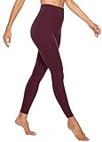 JOYSPELS Sport Leggings Damen, Sporthose Damen Sportleggins Yogahose Cassis M 36-38