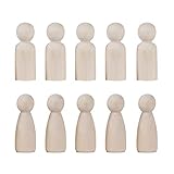 Toyvian Holzfiguren Spielfiguren DIY Figuren Deko zum Basteln Holz Puppen zum Bemalen Figurenkegel für Hochzeit Geburtstag Dekoration 20 Stück