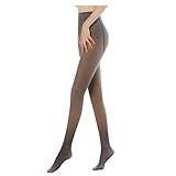 NMSLCNM Damen Strumpfhosen Plüschstrümpfe Perfekt Beine abnehmen Gefälschte durchscheinend Warm Fleece Pantyhose -wärmende Thermostrumpfhose für Damen, verdickte Legging