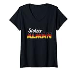 Damen Stolzer Alman T-Shirt mit V