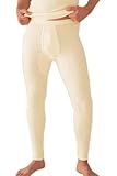 Susa Herren Thermounterwäsche - Angora Hose lang s8010060, Einfarbig, Gr. Medium, weiß (wollweiß s122)