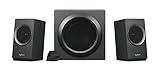 Logitech Z337 Kabelloses 2.1 Lautsprecher-System mit Subwoofer, Bluetooth, 80 Watt Spitzenleistung, 3,5 mm Eingang, Cinch-Eingang, Steuergerät, EU Stecker, PC/TV/Tablet/Handy/PS4/Xbox One - schw
