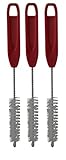 HG Verlag 3er Set rot Reinigungsbürste für Mixtopfmesser - ideal für Thermomix Bürste TM6 TM5 TM31