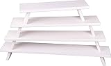 weigla Fensterbank/Unterstellbank'45 cm WEIß' BREIT Buche für Schwibbögen und Blumentöpfe Erzgebirge g