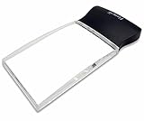 FC Optics LED 2X großes rechteckiges Leselupe Handlupe mit Licht - 102 x 58 mm randlose unverzerrte Lupe mit Beleuchtung geeignet für Senioren, zum lesen von Büchern, Magazinen, Zeitung