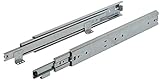 Gedotec Schubladenschienen Vollauszug 600 mm Kugelführung ACCURIDE 5517-60 | Schienen Tragkraft bis 60 kg | Teleskopschiene für aufliegende Montage | 1 Paar - Schwerlast-Auszüge für Küchen-Schränk