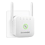 WLAN Repeater WLAN Verstärker WLAN Extender 300 Mbit/s 2,4GHz WiFi Booster mit Repeater/AP Modus/LAN Port/WPS / 2 External Antennas, Kompatibel zu Allen WLAN Geräten, Weiß
