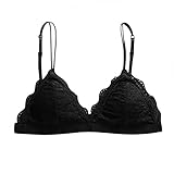 Sonojie Damen Nahtloser BH ohne Bügel Bustier Push Up Spitzen BH Bra Dünn Push Up Ohne Bügel Fitness Training Joggen Yoga Bequem Atmungsaktiv BH für Yoga Fitness L