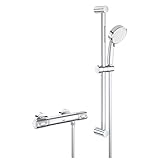 Grohe Grohtherm 1000 Performance | Thermostat-Brausebatterie mit Brausegarnitur - bestehend aus: Thermostat-Brausebatterie & Tempesta C Brausegarnitur II, 600 mm | chrom | 34783000