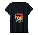 Damen Dahab Ägypten Souvenir Sommer Strand Meer / Geschenk T-Shirt mit V
