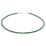 Kette Collier aus echtem Smaragd & 925 Silber grün edel Smaragdkette D