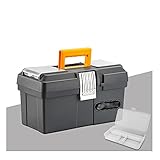 Werkzeugkästen Kunststoff-Werkzeugkasten mit tragbarem Tray-Hardware-Speicherorganisator für Heimtrafin und Garage Tarht Case mit Griff und Verriegeln Werkzeugkasten aus Kunststoff ( Size : 20inch )