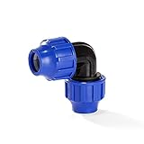 H2O-Flex PP-Fitting, Klemmverbinder - Winkel 90° für PE-Rohr, 20 mm, DVGW
