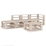 Gartenmöbel Set, Outdoor Garten Sofa Set Patio Gesprächsset 5 teilig Garten Paletten Lounge S