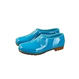 Xuuuulianyx Regenstiefel, Geprägte Blume Regenschuhe Frau Sommer Niedrig Top Galoshes Frauen wasserdichte Müßiggänger Weibliche Regenschuhe Dame Küche Arb