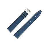 OnWatch Uhrenarmband, 18 mm, blau, Europa, extra lang, aus Leder, handwerkliche Herstellung
