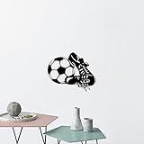 Fußball benutzerdefinierten Namen Fußball Wandaufkleber Jungen Kinderzimmer Dekoration Vinyl Kunst Wandtattoo A5 46x58