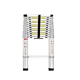 Teleskopleiter Hohe Qualität Max. Belastung 330 Lbs ，Mehrzweck-Aluminium-Teleskopleitern Ausziehbare Leiter Mit EN131 Und CE-Standard (3 2 M / 10 49 Ft)