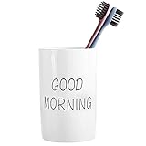 Corika Zahnbürstenhalter, Keramikbecher für Badezimmer, Geschirrzubehör für Küche (Good Morning)