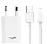 VAPIAO Micro USB Ladegerät [Ladekabel und Netzteil] Ladeset 2 Meter Set passend für Samsung Galaxy S3, S4, S5, S6, S7, Huawei P u.v.m in weiß