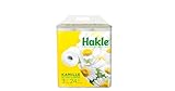 Hakle Toilettenpapier Kamille (24 x 150 Blatt) mit Kamillenduft, sanft pflegendes WC Papier mit Aloe Vera Extrakten, 3-lagiges Klopapier für die tägliche Reinigung