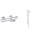 Grohe Grohtherm 800 Thermostate (Thermostat-Wannenbatterie, DN 15) chrom, 34567000 & Tempesta 100 Brausen und Duschsysteme Brausestangenset (2 Strahlarten) chrom, 27598001