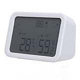 Temperatur-Feuchte-Monitor, ABS-Haushalts-Wandmontage Kleiner intelligenter Temperatur-Feuchte-Sensor LED-Anzeige für Wohnzimmer für Baby