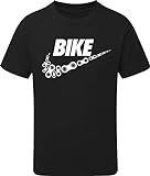 Kinder T-Shirt: Bike - Fahrrad Geschenke für Jungen und Mädchen - Radfahrer-in Mountain Bike MTB BMX Roller Rad Outdoor Junge Kind - Verkehr Schule Sport Trikot Spielplatz Kita Geburtstag (134/146)