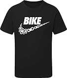 Kinder T-Shirt: Bike - Fahrrad Geschenke für Jungen und Mädchen - Radfahrer-in Mountain Bike MTB BMX Roller Rad Outdoor Junge Kind - Verkehr Schule Sport Trikot Spielplatz Kita Geburtstag (134/146)