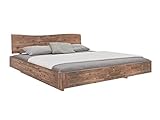 Woodkings® Holzbett Belas 180x200 Akazie gebürstet Doppelbett Schlafzimmer Massivholz Design Holz Schwebebett Massive Naturmöbel Echtholzmöbel günstig