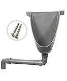 Agande Urinal Urinalbecken Pissoir Wandurinal Wandpissoir Kunststoff PVC, einfach und wasserlos mit Abflussrohr und 2 Edelstahlschrauben für Camping Garten Keller Baustelle WC