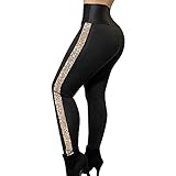 Xisimei Sport Leggings Damen,Sport Leggins,Blickdicht Yoga Sporthose,Streetwear,Fitnesshose mit Reißverschluss,Yogahosen,High Waist Stretch Workout Fitness Jogging