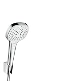 hansgrohe Croma Select E Duschkopf inkl. Duschkopfhalter, 3 Strahlarten, Weiß/C