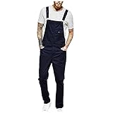 YunYoud Herren Jumpsuit Hose Overall Onesie Männer Kapuze Jumpsuit Schlafanzug Jogginganzug Trainingsanzug Jeans Streetw