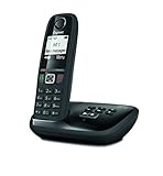 Gigaset AS470A Solo DECT-Telefon Schwarz Anrufer-Identifikation - Telefone (DECT-Telefon, Kabelloses Mobilteil, Freisprecheinrichtung, 100 Eintragungen, Anrufer-Identifikation, Schwarz)