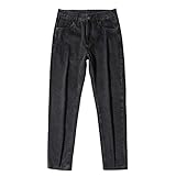 Feidaeu Lässige Herrenjeans Lose Kleine Gerade Hose Tapered Harem Pants Hautfreundliche, Nicht verblassende Denim H