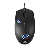 NGS GMX-120 Gaming-Maus mit USB-Kabel, optische Maus 800/1200 dpi mit LED-Beleuchtung in 7 Farb