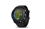 Garmin Approach S60 GPS-Golf-Uhr mit Schwarz Silikon Band, Schwarz, 3.05