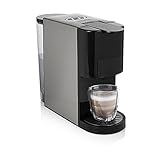 Princess Multikapsel-Kaffeemaschine 4-in-1 – 1450 Watt, Kapsel, Pads, Gemahlenen Kaffee, BPA-Frei, 249450, 01.249450.01.001, Schwarz, Silb